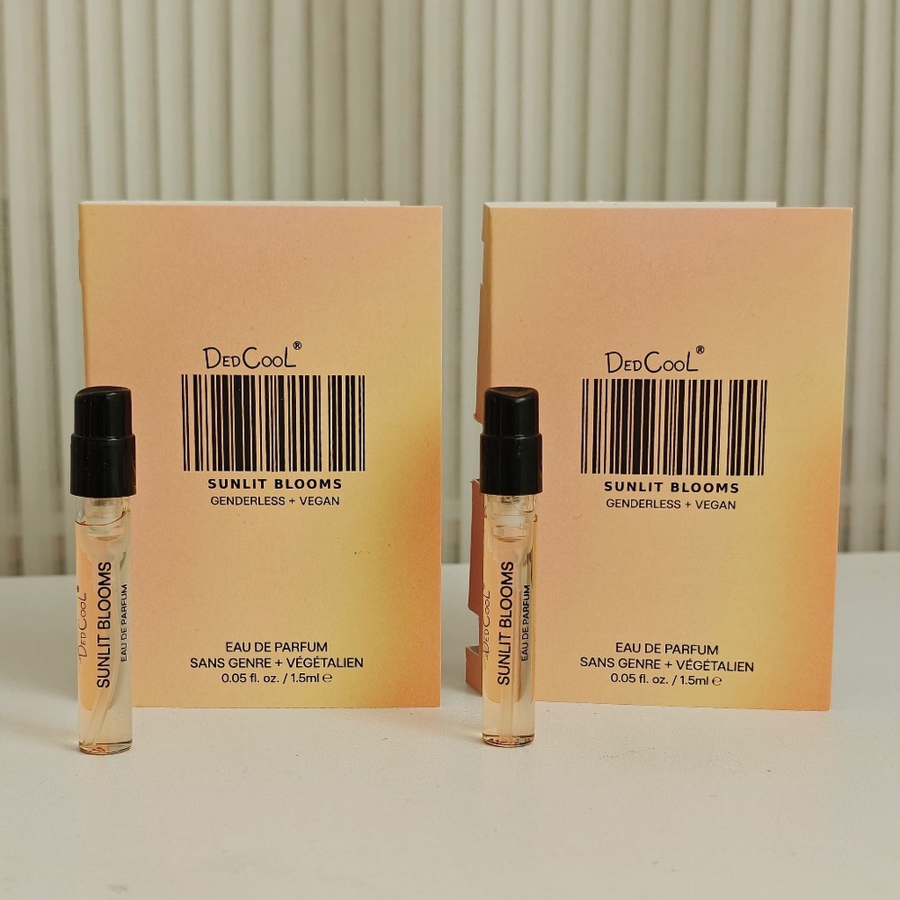2 New DedCool Sunlit Blooms EDP 0.05 fl oz/ 1.5 ml Sample Spray